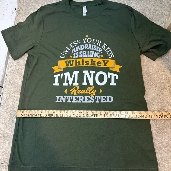 Sarcastic Men’s T-shirt Unless your kids fundraiser is selling whiskey Size L - Picture 6 of 10